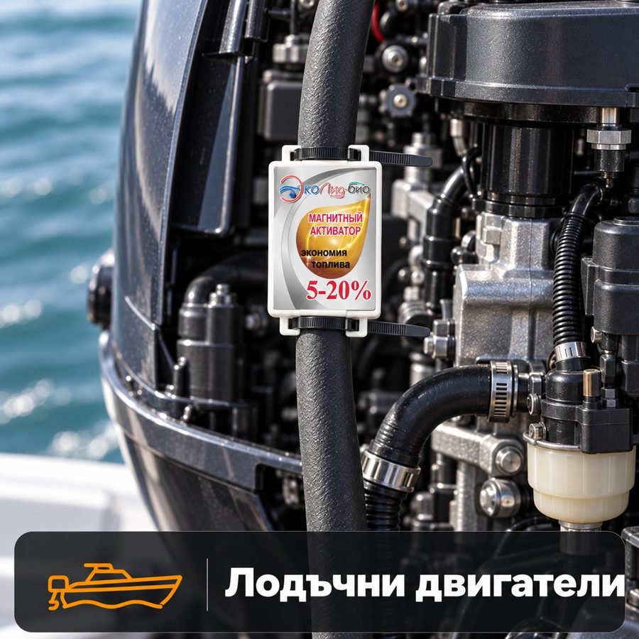 Системата на горивния маркуч на лодъчен двигател, закрепена с две кабелни превръзки